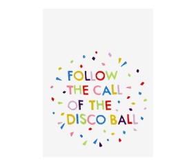 Patron de broderie Follow the call of the disco ball DMC