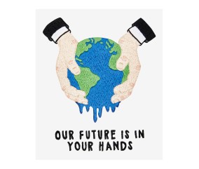 Patron de broderie Our future is in your hands DMC