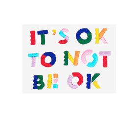 Patron de broderie It's OK not to be OK DMC - modèle à télécharger
