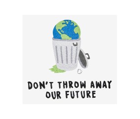 Patron de broderie Don't throw away our future DMC