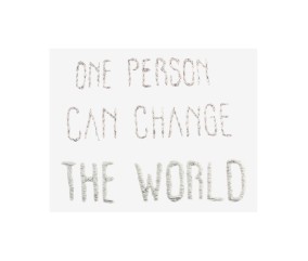 Patron de broderie One person can change the world par Nneka Jones DMC