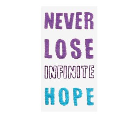 Patron de broderie Never lose infinite hope par Nneka Jones DMC