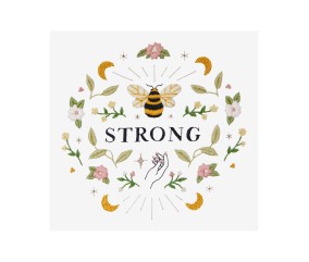 Patron de broderie Strong par Emily June DMC - modèle à télécharger