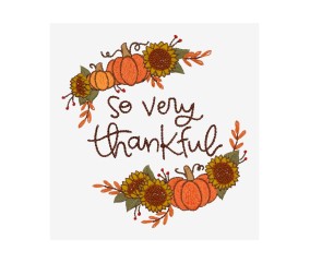 Patron de broderie So very thankful par BZ Creations DMC