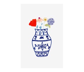 Patron de broderie Vase...