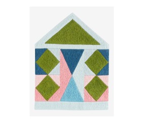 Patron de broderie Grange façon patchwork DMC - modèle à télécharger
