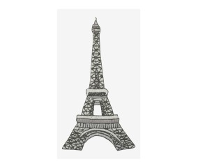 Patron de broderie Tour Eiffel DMC - modèle à télécharger