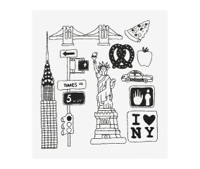 Patron de broderie Souvenirs de New York DMC - modèle à télécharger