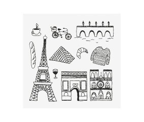 Patron de broderie Souvenirs de Paris DMC - modèle à télécharger