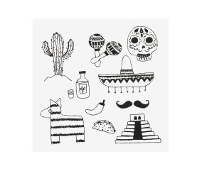 Patron de broderie Souvenirs du Mexique DMC - modèle à télécharger