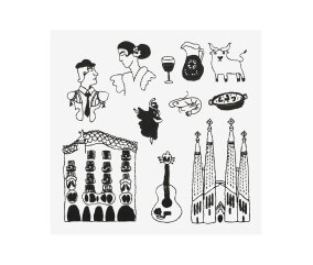 Patron de broderie Souvenirs d'Espagne DMC - modèle à télécharger