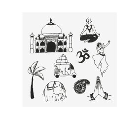 Patron de broderie Souvenirs d'Inde DMC - modèle à télécharger