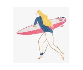 Patron de broderie Surfeuse...