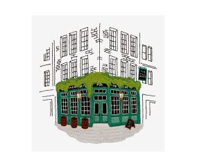 Patron de broderie Façade de pub DMC - modèle à télécharger