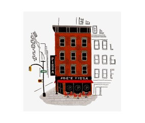 Patron de broderie Façade de pizzeria new-yorkaise DMC