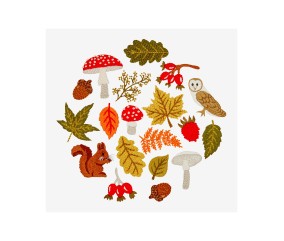 Patron de broderie Automne en couronne DMC - modèle à télécharger