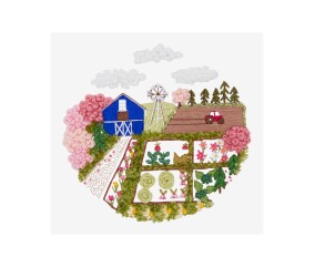 Patron de broderie Ferme au printemps par Sewbeeeit DMC