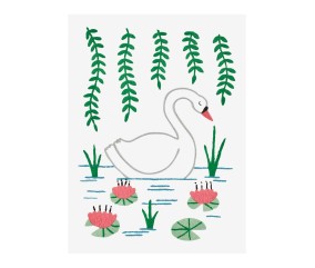 Patron de broderie Cygne...