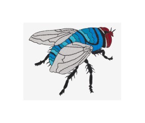 Patron de broderie Mouche...