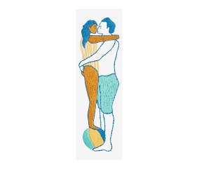 Patron de broderie Un baiser sur le ballon DMC - modèle à télécharger