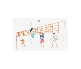 Patron de broderie Volley-ball DMC - modèle à télécharger