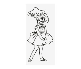 Patron de broderie Mushroom Girl DMC - modèle à télécharger