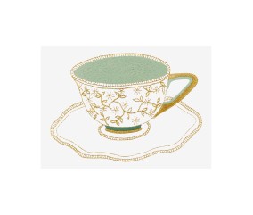 Patron de broderie Tasse en...