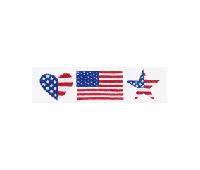 Patron de broderie Drapeaux américains DMC - modèle à télécharger