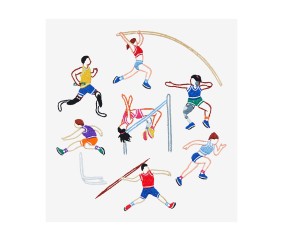 Patron de broderie Athlétisme DMC - modèle à télécharger