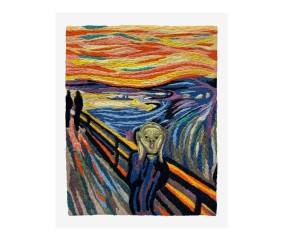 Patron de broderie Le Cri d'Edvard Munch DMC - modèle à télécharger
