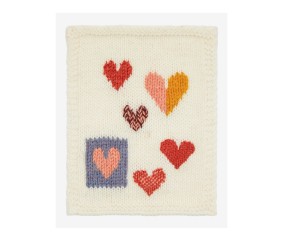 Patron de broderie Cœurs raccommodés sur tricot DMC