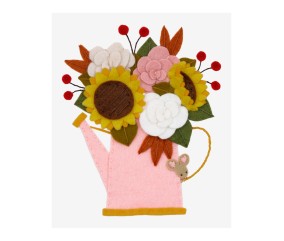 Patron de broderie Bouquet de feuilles d'automne en feutrine DMC