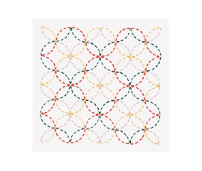 Patron de broderie Sashiko cercles entrelacés DMC