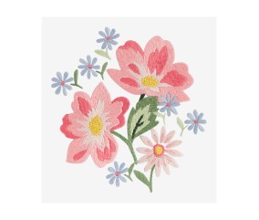 Patron de broderie Floraison estivale DMC - modèle à télécharger