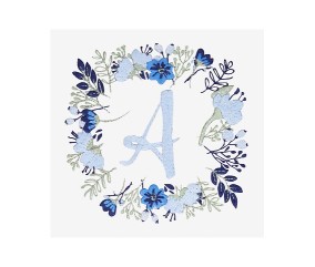 Patron de broderie Lettres en fleurs DMC - modèle à télécharger