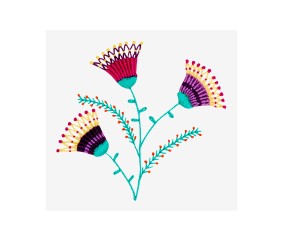 Patron de broderie Fleurs tissées DMC - modèle à télécharger
