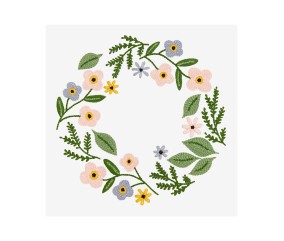 Patron de broderie Couronne de printemps fleurie DMC
