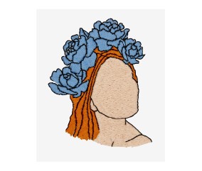 Patron de broderie Crown of Blooms par Camomille Creations DMC
