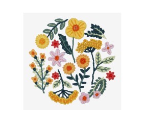 Patron de broderie Fleurs de jardin DMC - modèle à télécharger