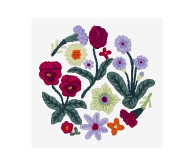 Patron de broderie Fleurs estivales DMC - modèle à télécharger