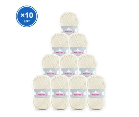 Lot de 10 pelotes KNITTY 4 - 500 g - DMC