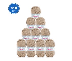Lot de 10 pelotes Knitty 4 DMC - coloris 964 Marron