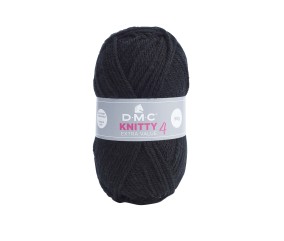 Pelote Knitty 4 DMC coloris 965 Noir - 50 g, 140 m