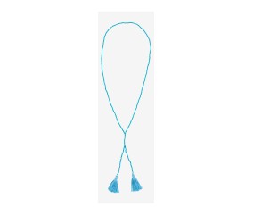 Collier bleu à glands -...