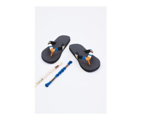 Tongs décorées de fil -...