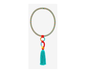 Collier à pompon et anneau...