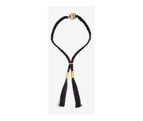 Bracelet noir avec pierre -...