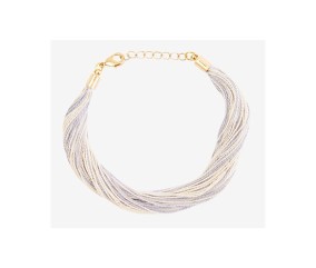 Bracelet écru et gris -...