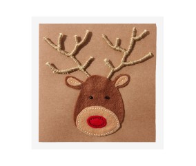 Carte de Noël renne Rudolph...