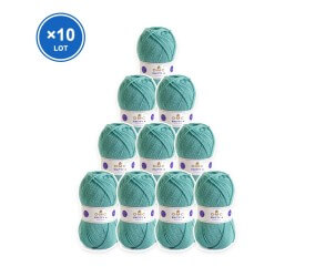 Lot de 10 pelotes Knitty 4 DMC - coloris 607 Bleu